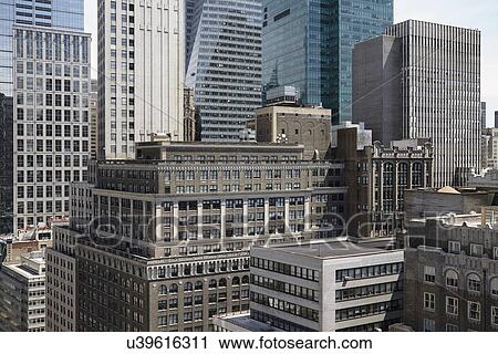 Stock Image - View of skyscrapers. Fotosearch