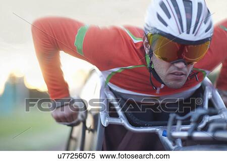 Close up of athlete in para-athletic competition View Large Photo Image Stock Photography - Close up of athlete in para-athletic competition. Fotosearch