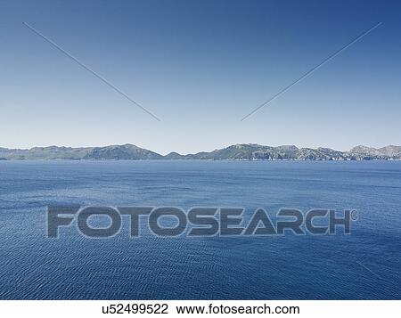 Stock Image - Coastal view, Majorca, Spain. Fotosearch