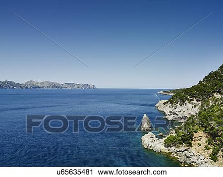 Coastal view, Majorca, Spain View Large Photo Image Stock Image - Coastal view, Majorca, Spain. Fotosearch