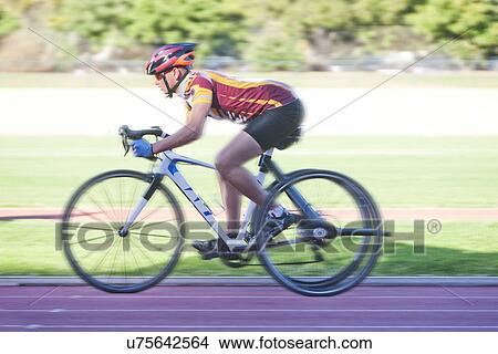 Picture - Cyclist in para-athletic training. Fotosearch