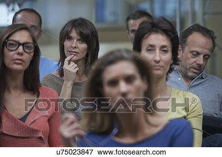 Group watching presentation View Large Photo Image Stock Photo - Group watching presentation. Fotosearch