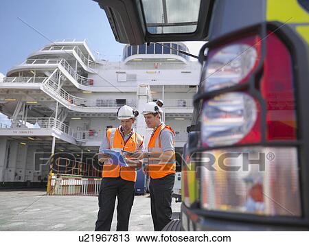 Loading workers on deck of ferry View Large Photo Image Stock Image - Loading workers on deck of ferry. Fotosearch