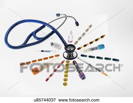 Medical still life illustrating a variety of tests, treatments and medical equipment used in general practice health care View Large Photo Image Stock Photo - Medical still life illustrating a variety of tests, treatments and medical equipment used in general practice health care. Fotosearch