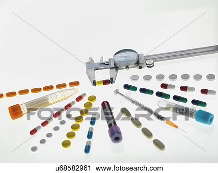 Stock Image - Medical still life illustrating the measurement of health care performance. Fotosearch