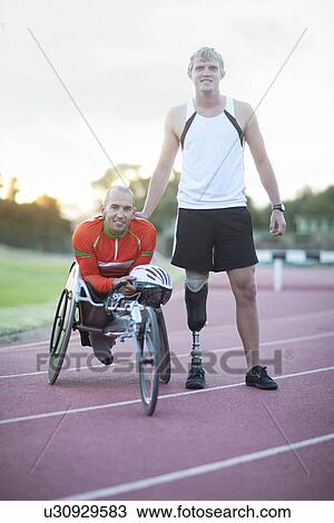 Para-athletes on track View Large Photo Image Stock Image - Para-athletes on track. Fotosearch