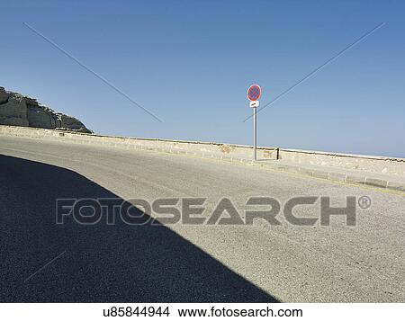 Picture - Road on edge of coast, Majorca, Spain. Fotosearch