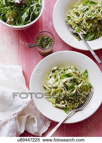 Spaghetti, pumpkin and chicken with pesto View Large Photo Image Stock Photography - Spaghetti, pumpkin and chicken with pesto. Fotosearch