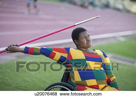 Wheelchair javelin thrower View Large Photo Image Stock Photo - Wheelchair javelin thrower. Fotosearch