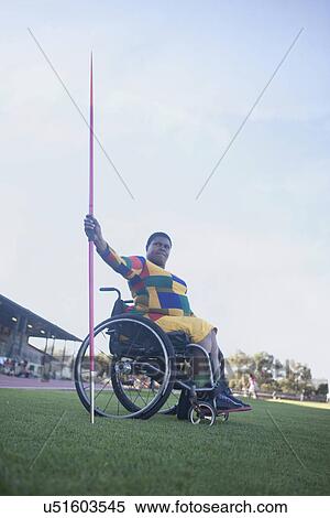 Stock Photography - Wheelchair javelin thrower. Fotosearch