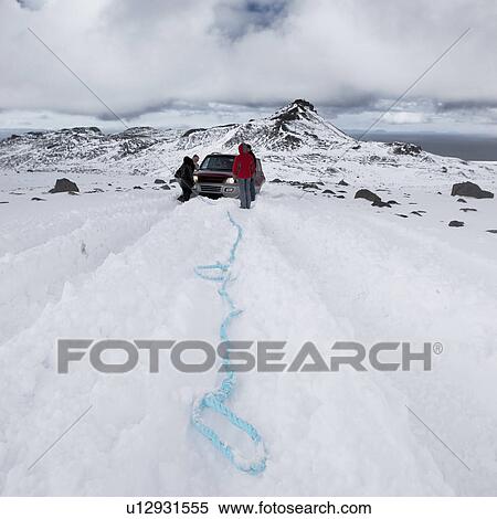 Broken down car in snow, Iceland View Large Photo Image Stock Photography - Broken down car in snow, Iceland. Fotosearch