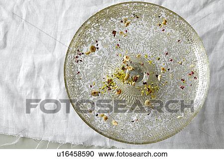 Stock Image - Empty plate with crumbs. Fotosearch