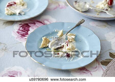 Empty plate with meringue crumbs View Large Photo Image Stock Photograph - Empty plate with meringue crumbs. Fotosearch