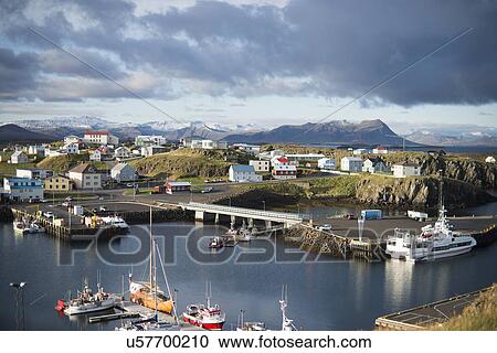 Harbour, Stykkisholmur, Snaefellsnes, Iceland View Large Photo Image Stock Image - Harbour, Stykkisholmur, Snaefellsnes, Iceland. Fotosearch