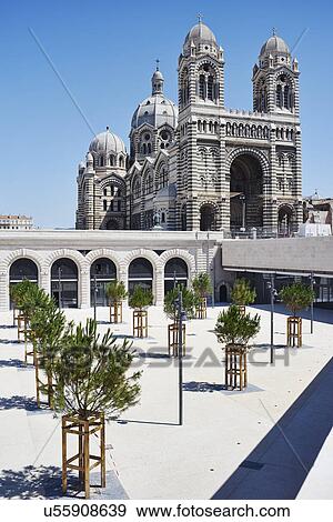 Stock Photo - Marseille cathedral, Marseille, France. Fotosearch