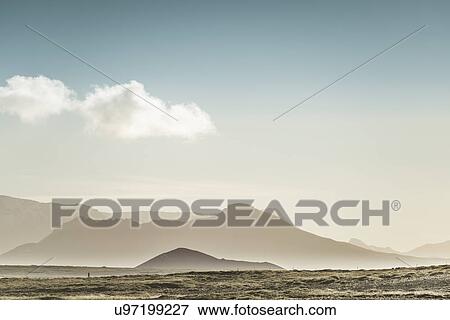 Mountains in evening mist, Snaefellsnes, Iceland View Large Photo Image Stock Photo - Mountains in evening mist, Snaefellsnes, Iceland. Fotosearch