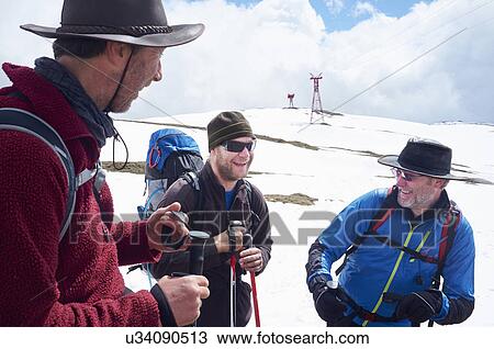 Three hikers in snow, Bucegi Mountains, Transylvania, Romania View Large Photo Image Stock Image - Three hikers in snow, Bucegi Mountains, Transylvania, Romania. Fotosearch