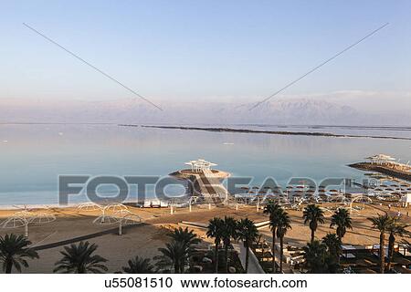 Tourist beach on the shore of the Dead Sea, Israel View Large Photo Image Stock Image - Tourist beach on the shore of the Dead Sea, Israel. Fotosearch
