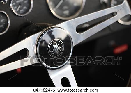Stock Photography - Car steering wheel and gauges. Fotosearch