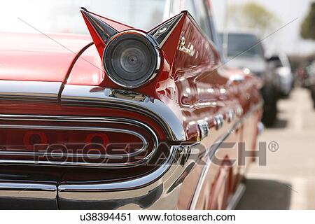 Stock Image - Classic red car . Fotosearch