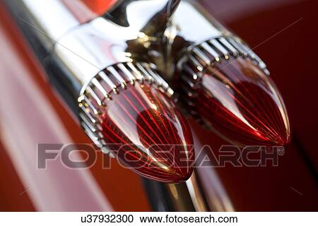 Stock Image - Close up of a taillight . Fotosearch