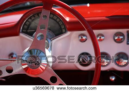 Corvette steering wheel View Large Photo Image Stock Photo - Corvette steering wheel. Fotosearch