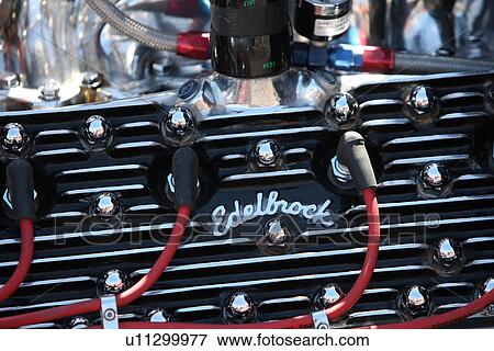 Edelbrock engine View Large Photo Image Stock Photo - Edelbrock engine . Fotosearch