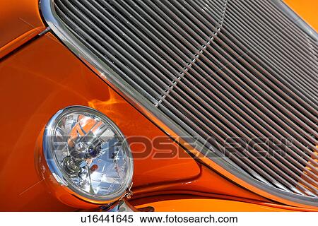 Stock Photography - Orange muscle car . Fotosearch