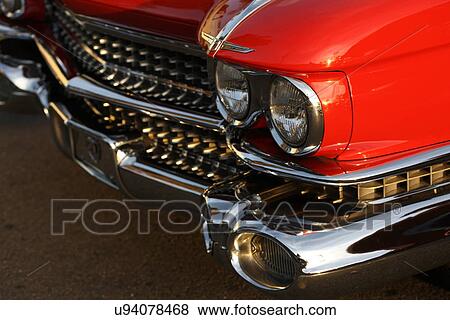 Red classic car View Large Photo Image Stock Photo - Red classic car . Fotosearch
