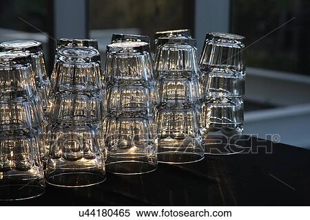 Stock Photography - Stacked glasses . Fotosearch