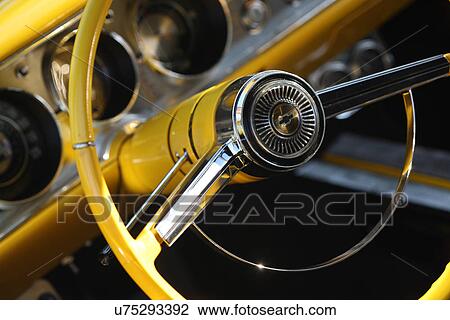 Stock Image - Steering wheel of car. Fotosearch