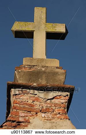 Stone cross View Large Photo Image Stock Photo - Stone cross . Fotosearch