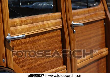 Stock Image -  Wood toned car. Fotosearch