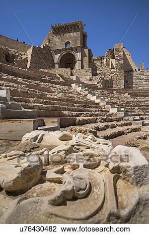 Stock Image - Ancient Roman amphitheater. Fotosearch
