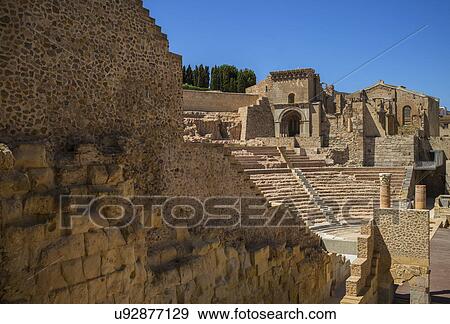 Stock Photo - Ancient Roman amphitheater. Fotosearch