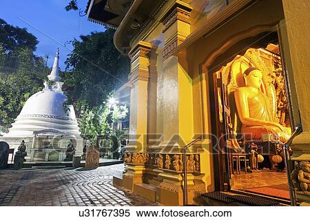 Budda statue in Gangaramaya Temple View Large Photo Image Stock Photography - Budda statue in Gangaramaya Temple . Fotosearch