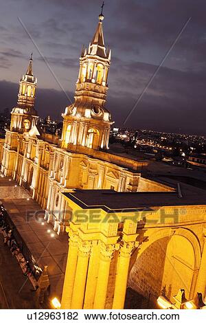 Stock Image - Cathedral on Plaza de Armas. Fotosearch