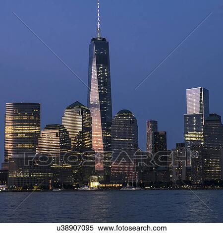 Stock Photography - Cityscape at dusk. Fotosearch