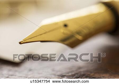 Picture - Close up of fountain pen. Fotosearch