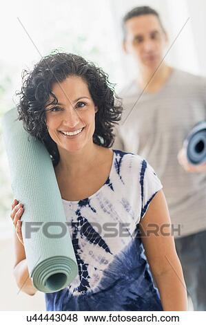 Couple in gym View Large Photo Image Stock Photo - Couple in gym. Fotosearch