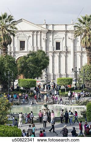 Stock Image - Crowded Plaza de Armas. Fotosearch