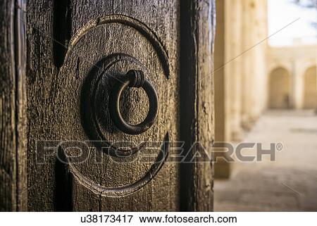 Door knocker on Cathedral of Almeria View Large Photo Image Stock Photo - Door knocker on Cathedral of Almeria. Fotosearch