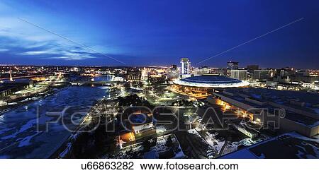 Elevated cityscape at night View Large Photo Image Stock Image - Elevated cityscape at night. Fotosearch