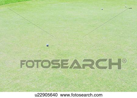 Elevated view of golf course View Large Photo Image Stock Image - Elevated view of golf course. Fotosearch