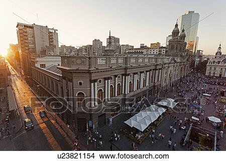 Elevated view of Plaza Mayor View Large Photo Image Picture - Elevated view of Plaza Mayor. Fotosearch