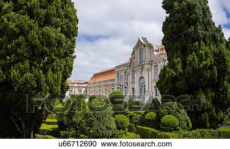 Stock Image - Garden of Queluz National Palace. Fotosearch