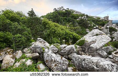 Moorish Castle View Large Photo Image Stock Photograph - Moorish Castle. Fotosearch