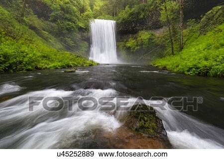 Stock Photo - North falls in forest. Fotosearch