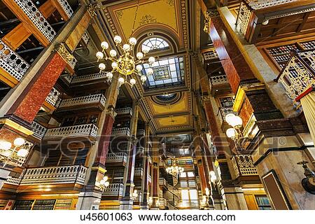 Stock Image - Old library in Iowa State Capitol . Fotosearch