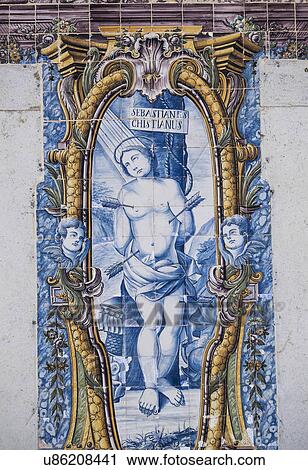 Ornate tiles at Plaza 5 de Outubro View Large Photo Image Stock Image - Ornate tiles at Plaza 5 de Outubro. Fotosearch